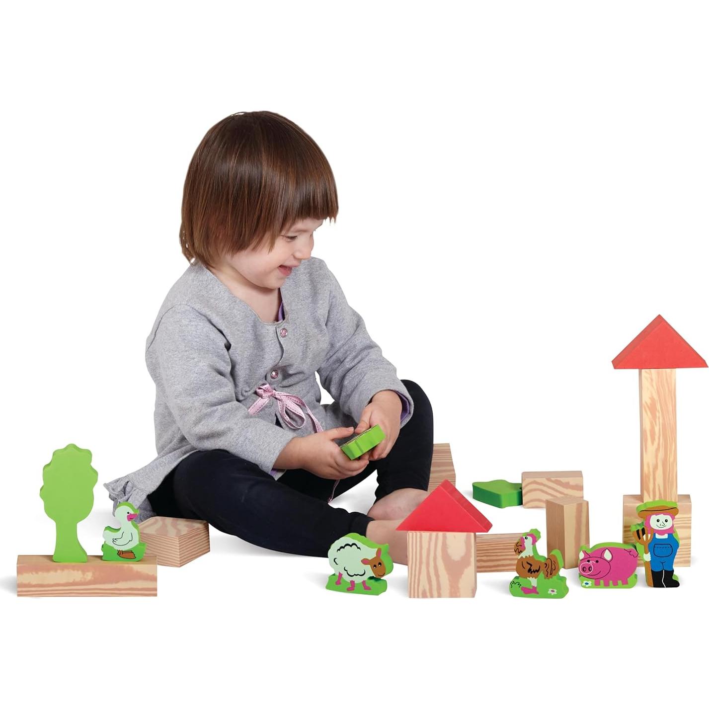 Conjunto de Bloques de Granja Edushape - 29 Piezas de Espuma