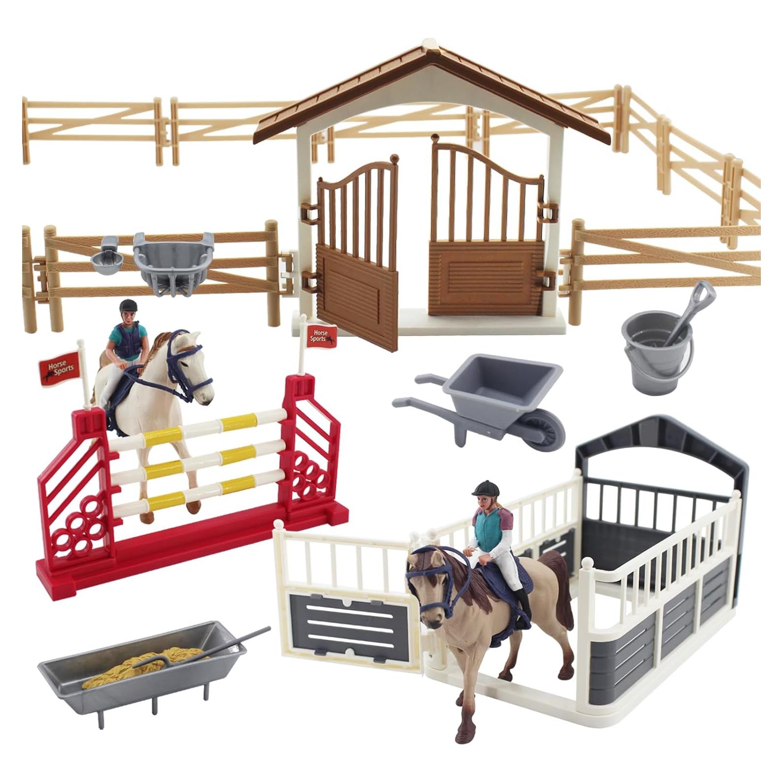 Juego de Establo de Caballos TUSAUW con 28 Piezas