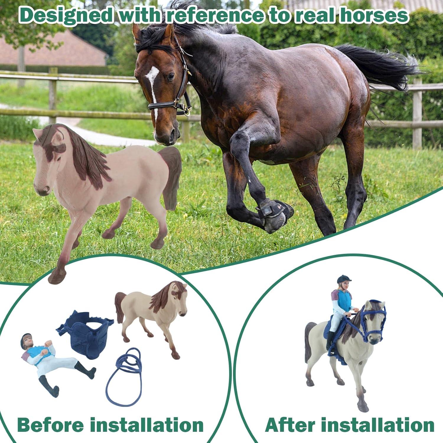 Juego de Establo de Caballos TUSAUW con 28 Piezas