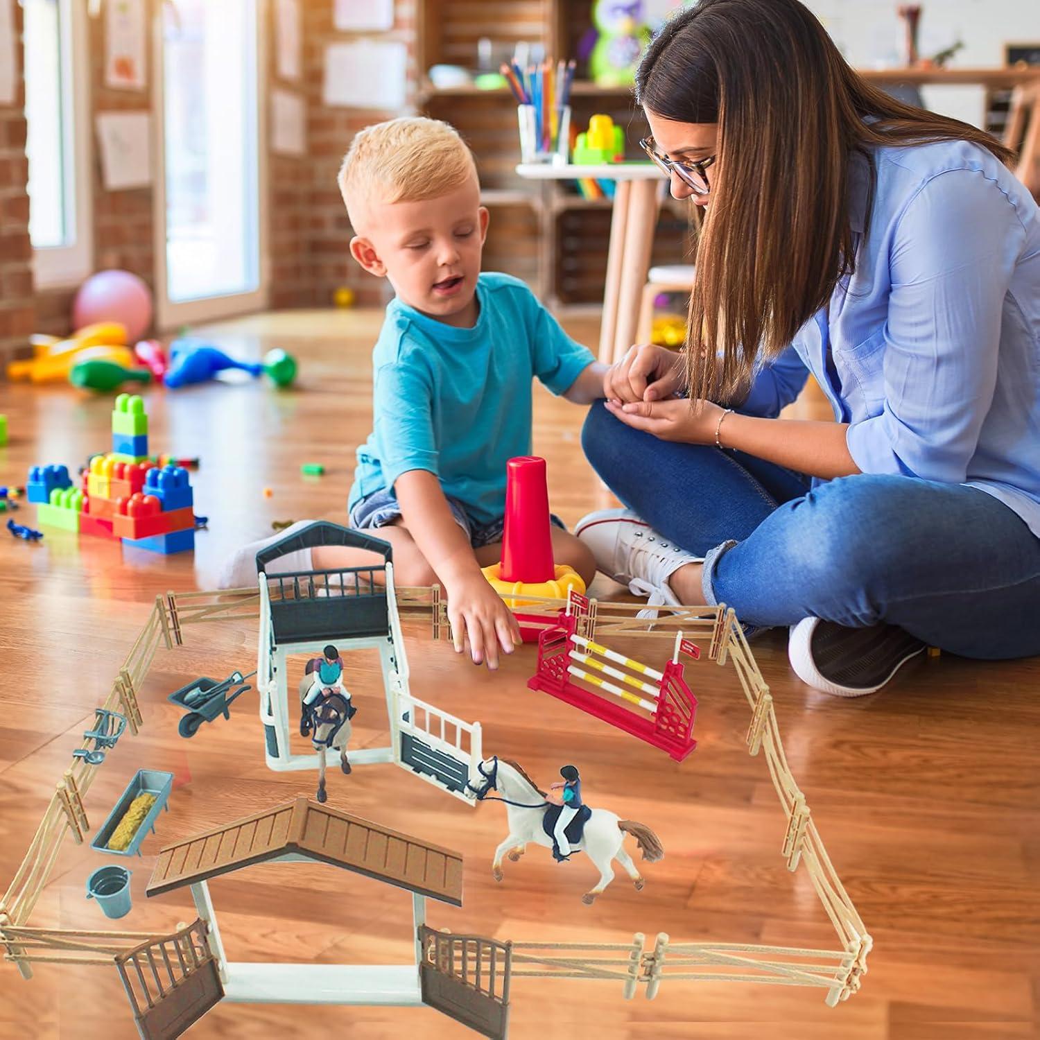 Juego de Establo de Caballos TUSAUW con 28 Piezas