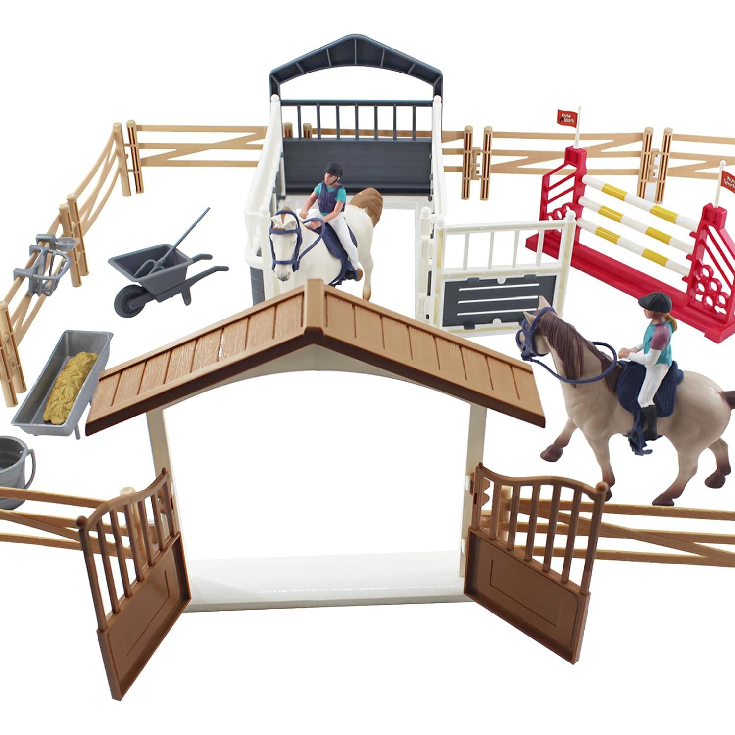 Juego de Establo de Caballos TUSAUW con 28 Piezas