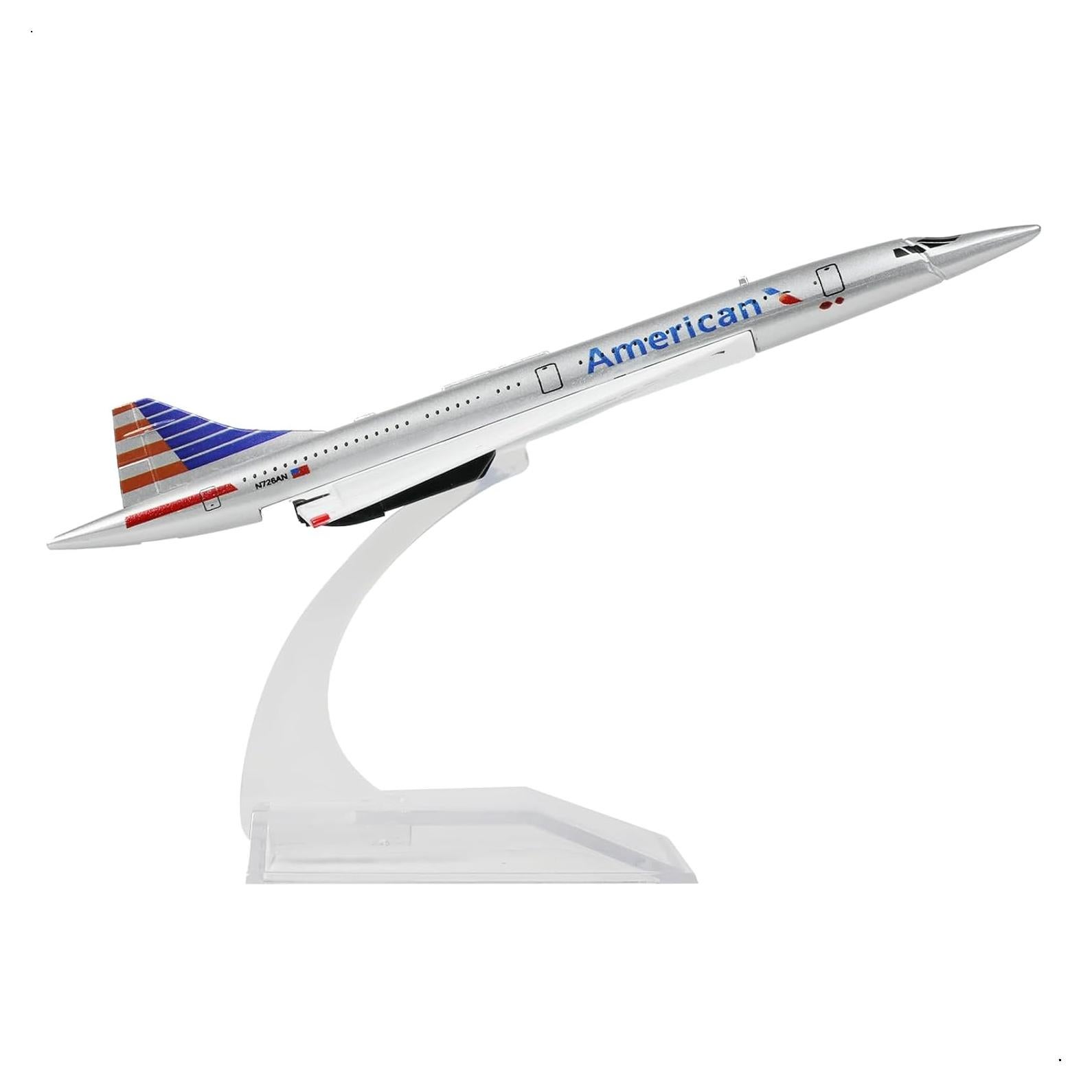 Modelo Concorde QIYUMOKE Metal Diecast 1/400 con Soporte