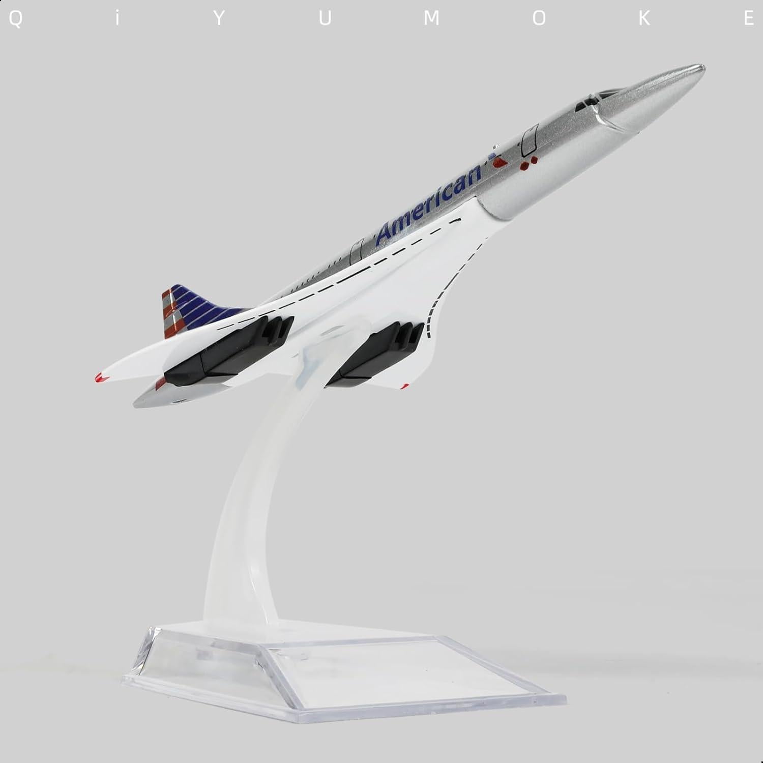 Modelo Concorde QIYUMOKE Metal Diecast 1/400 con Soporte