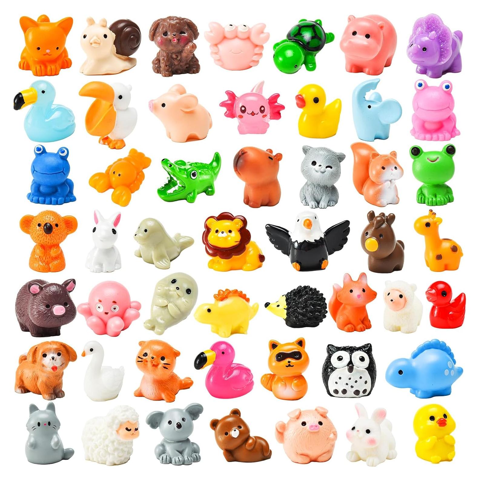 50 Figuras de Animales en Miniatura de Resina PAPPYN-A