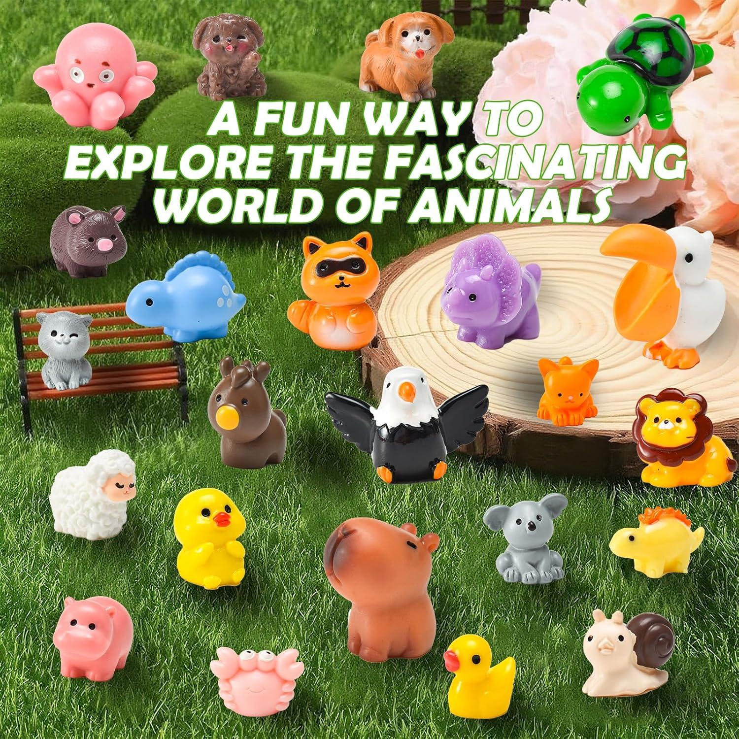 50 Figuras de Animales en Miniatura de Resina PAPPYN-A