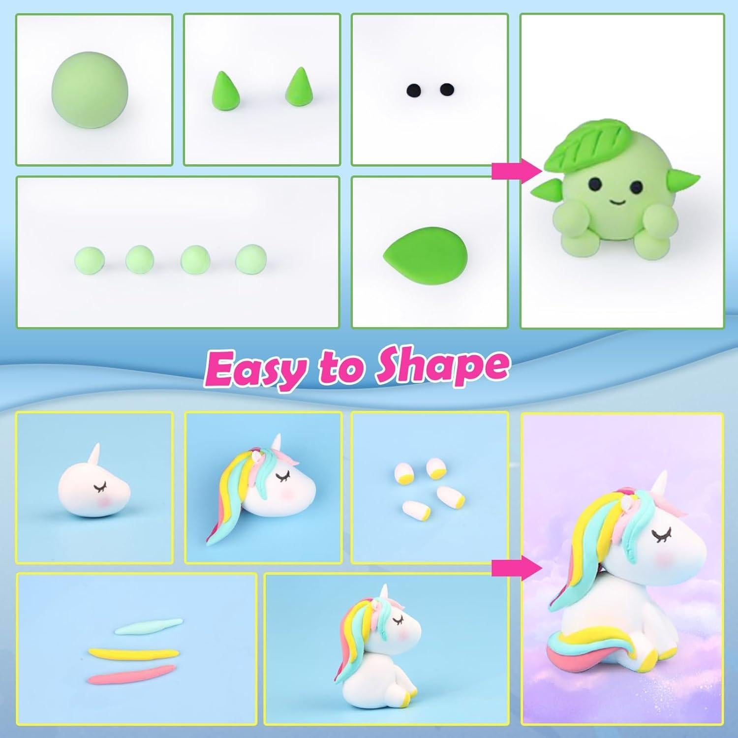 Arcilla Air Dry Essenson 150 Colores para Niños DIY