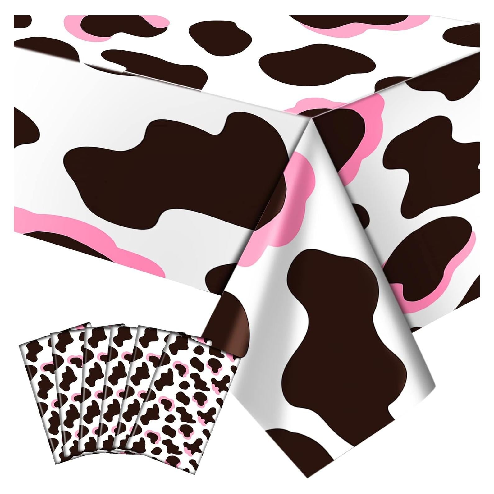 Manteles Desechables de Vaca Rosa Buryeah - 6 Pcs 137x274 cm