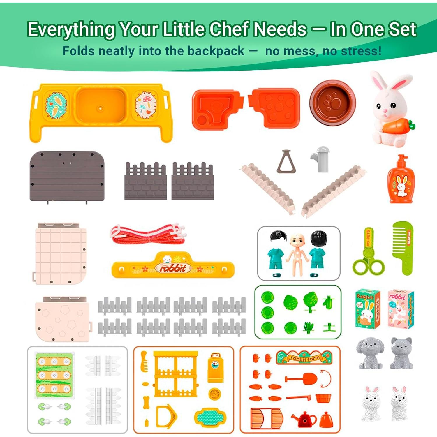 Set de Juego de Granja OLEOCA 3 en 1 con Conejitos 1.15 kg