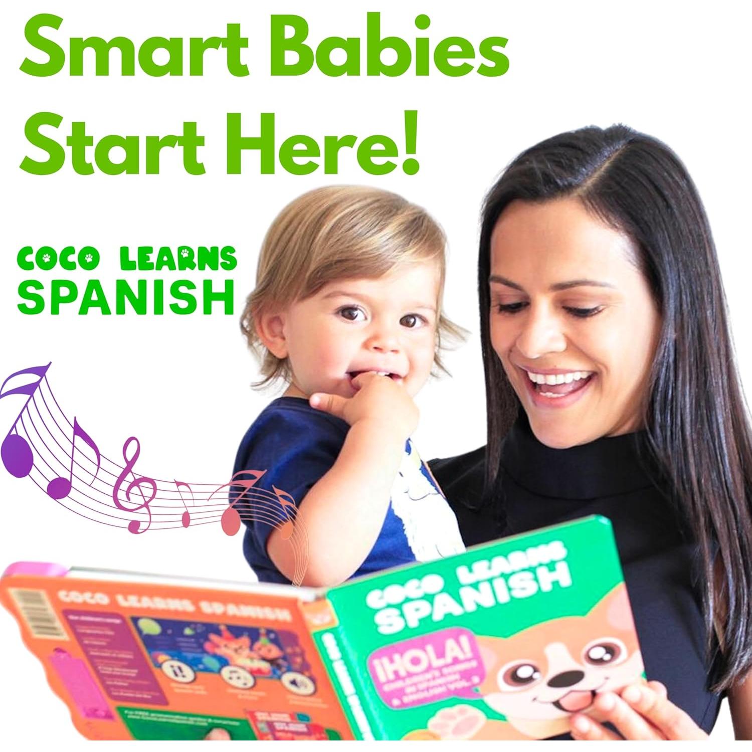 Libro Musical Bilingüe Coco Aprende Español - 1-3 Años