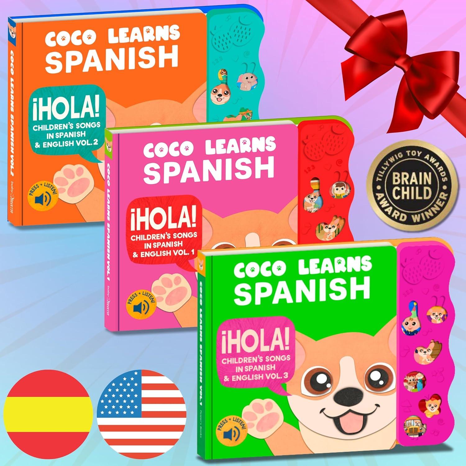 Libro Musical Bilingüe Coco Aprende Español - 1-3 Años