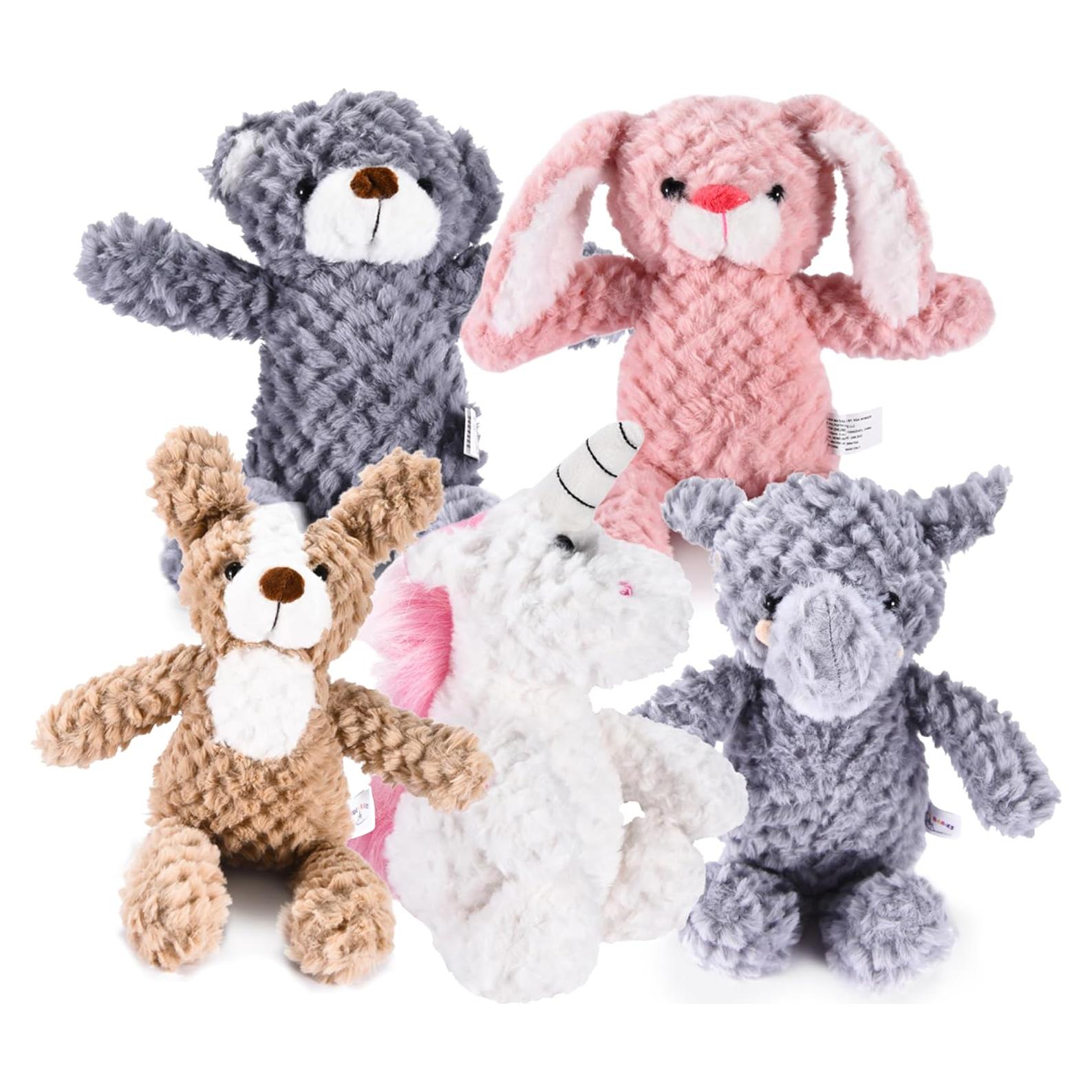 Conjunto de 5 Animales de Peluche Snug A Babies - Juguetes Suaves