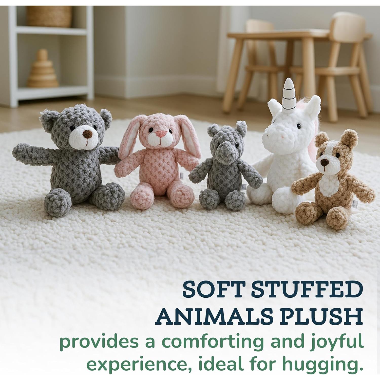 Conjunto de 5 Animales de Peluche Snug A Babies - Juguetes Suaves