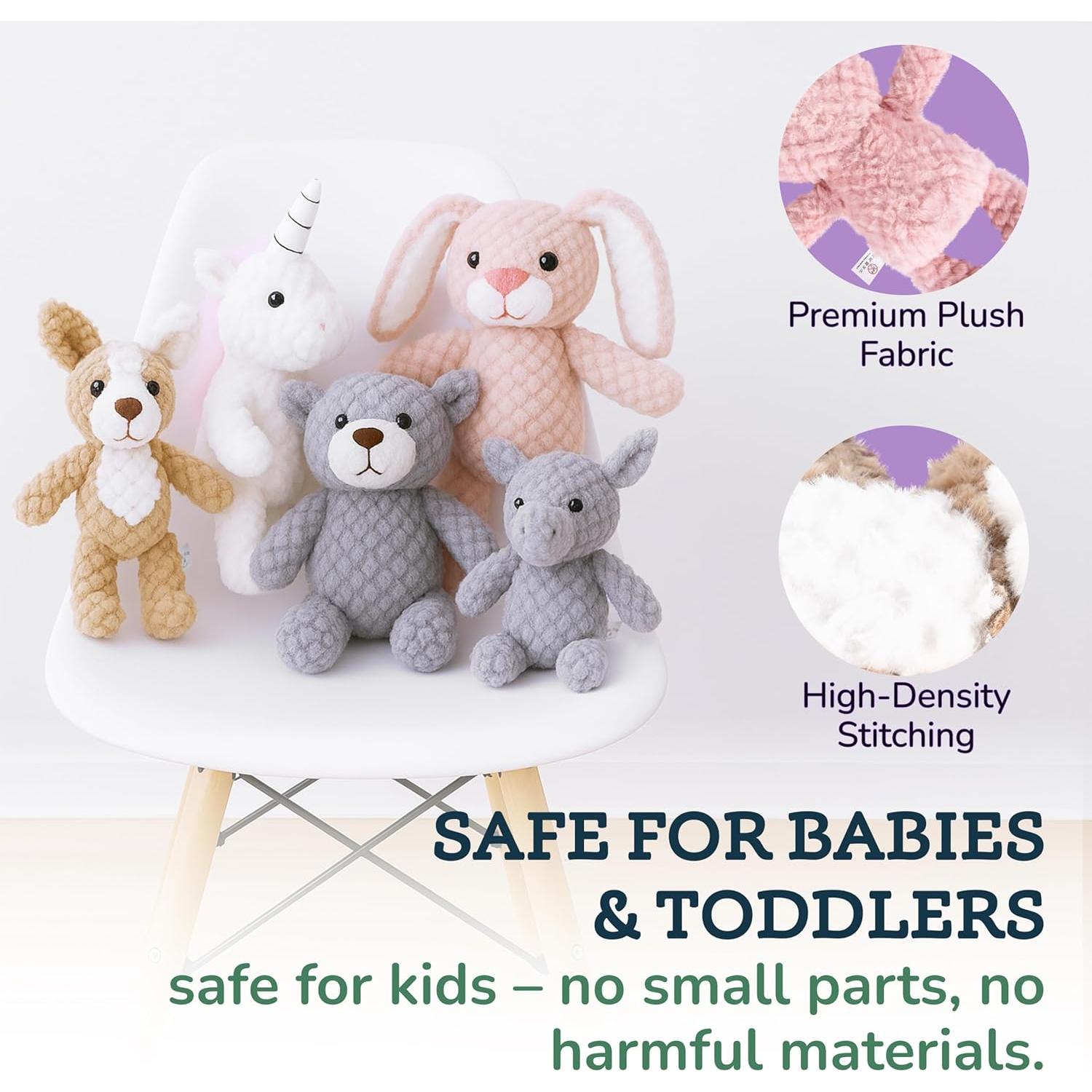 Conjunto de 5 Animales de Peluche Snug A Babies - Juguetes Suaves