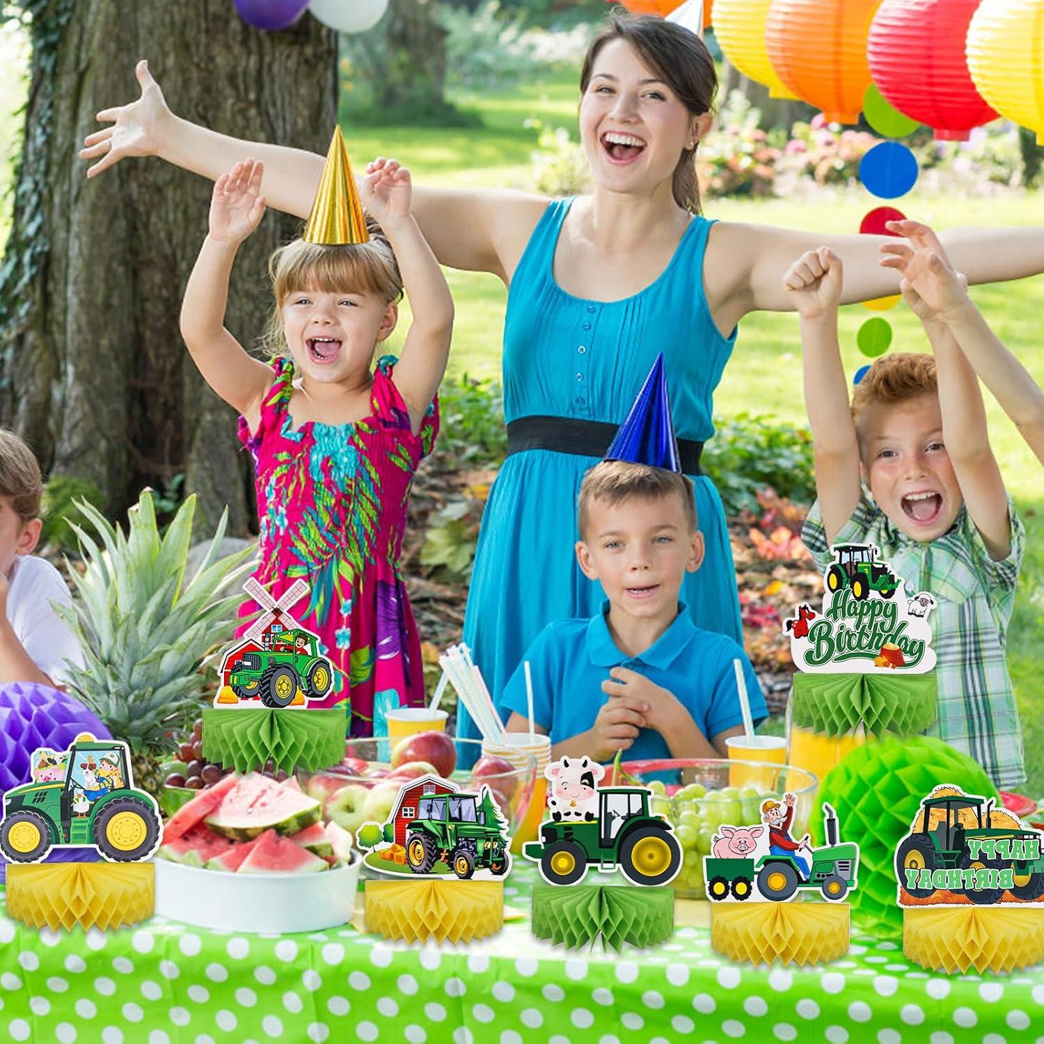 Centros de Mesa de Panal de Tractor 7 Piezas Decoración Fiesta