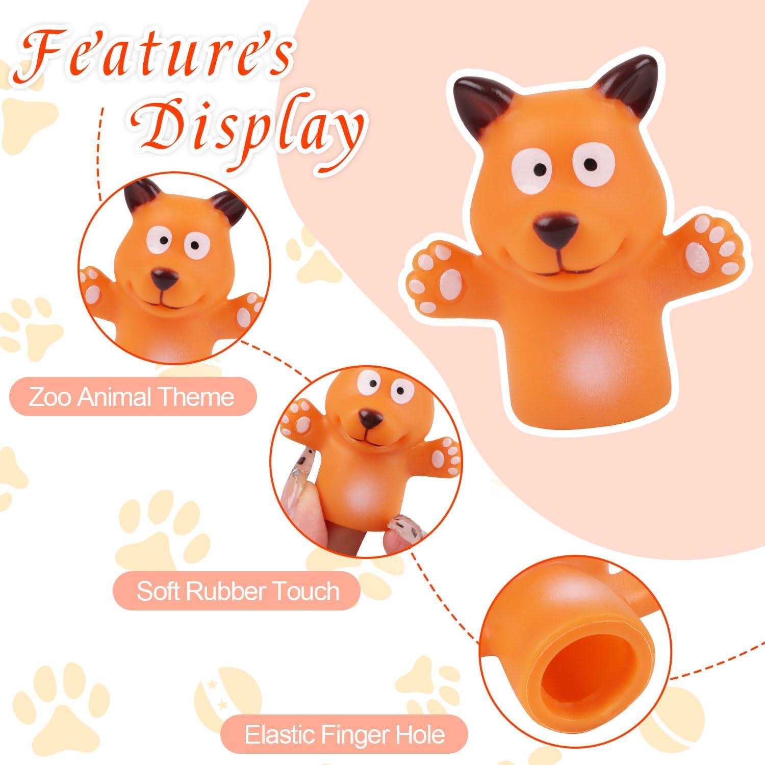 Juego de 5 Marionetas de Dedos CCINEE - Animales de Goma