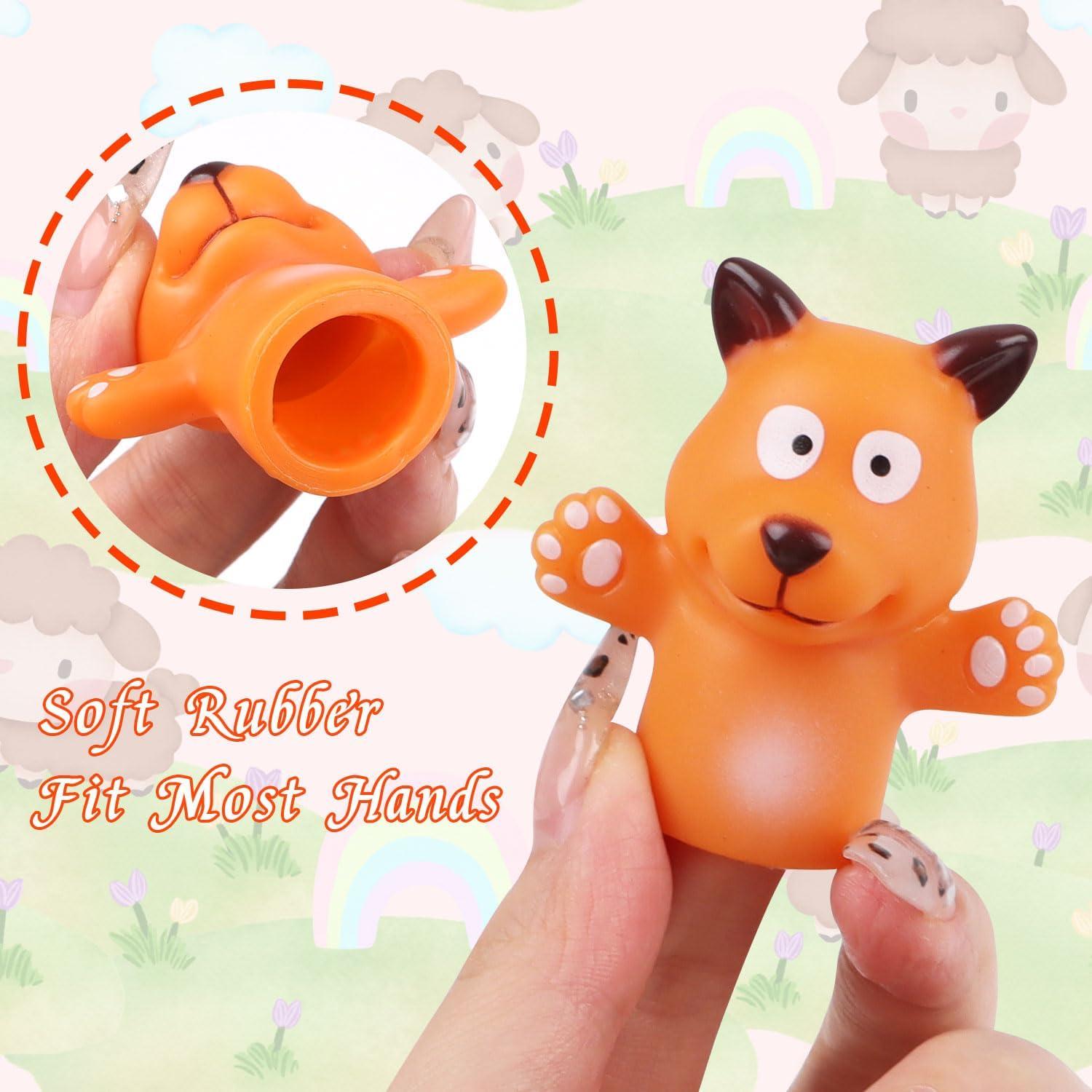 Juego de 5 Marionetas de Dedos CCINEE - Animales de Goma