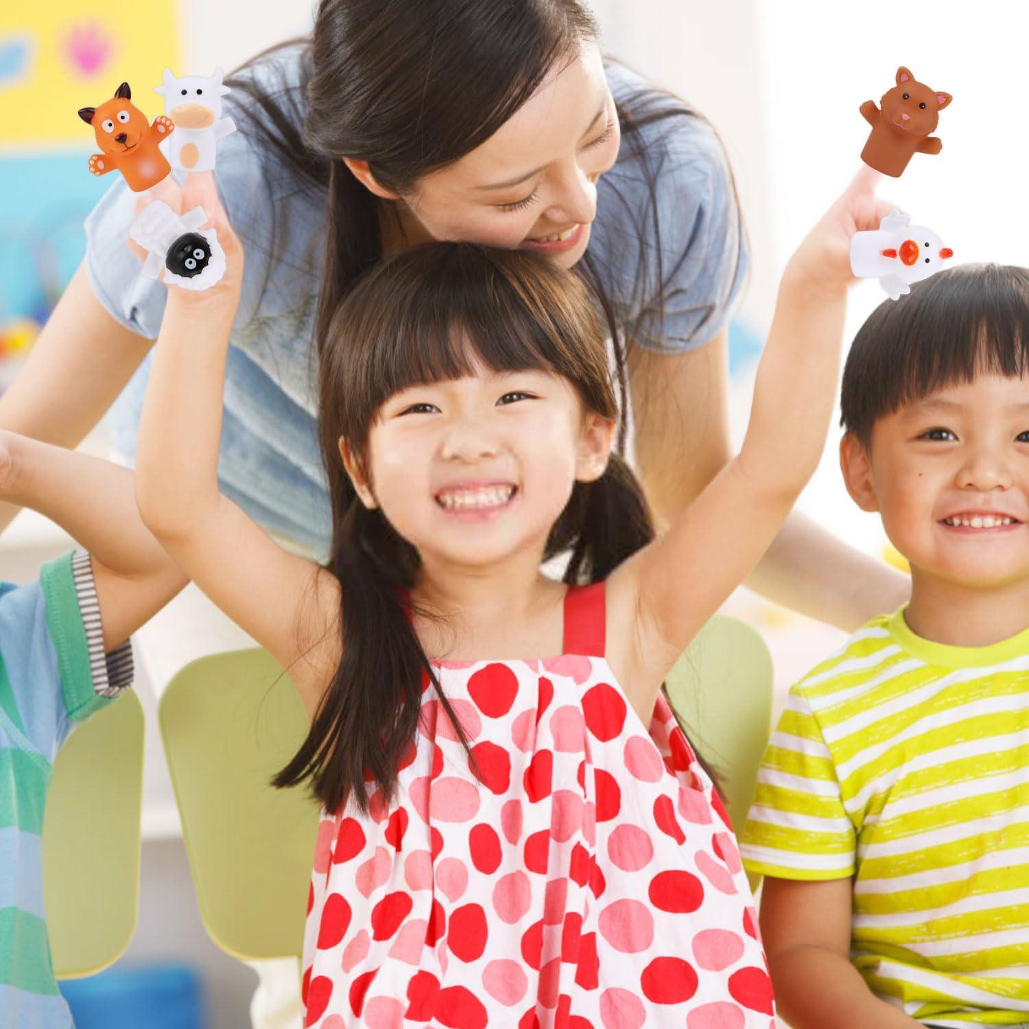 Juego de 5 Marionetas de Dedos CCINEE - Animales de Goma