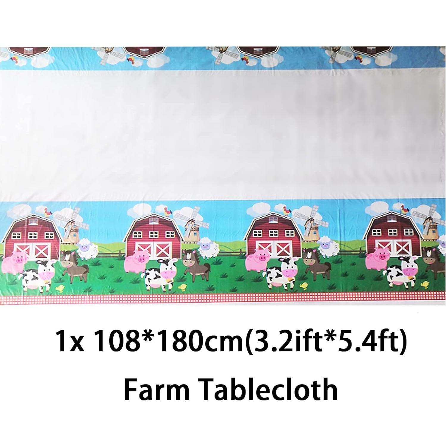 Finypa 72 Piezas Decoración Fiesta Cumpleaños Granja Animales