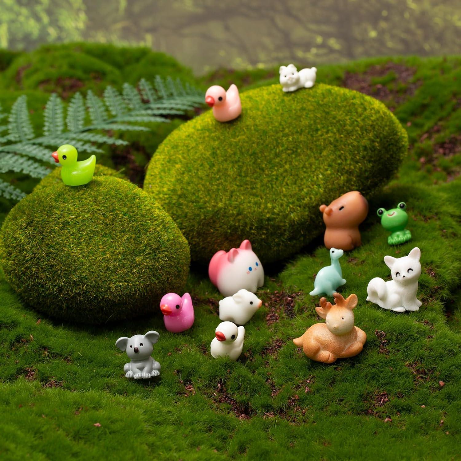 42 Figuras Miniatura de Animales de Resina para Jardín DIY
