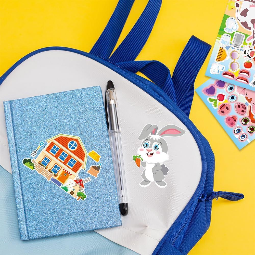 48 Hojas Stickers Animales de Granja AuroraWondr - DIY