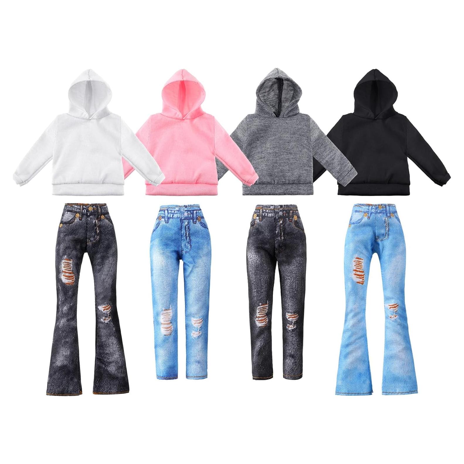 Bencailor 8 Piezas Ropa de Muñeca Algodón y Mezclilla