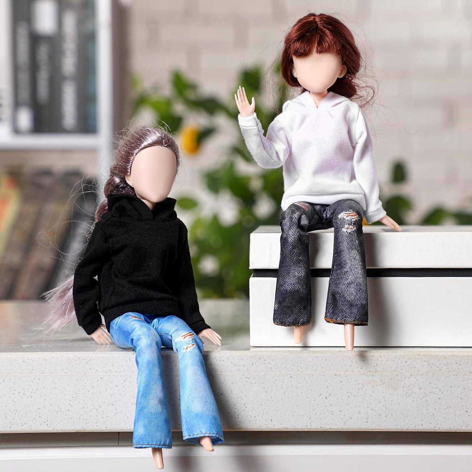 Bencailor 8 Piezas Ropa de Muñeca Algodón y Mezclilla