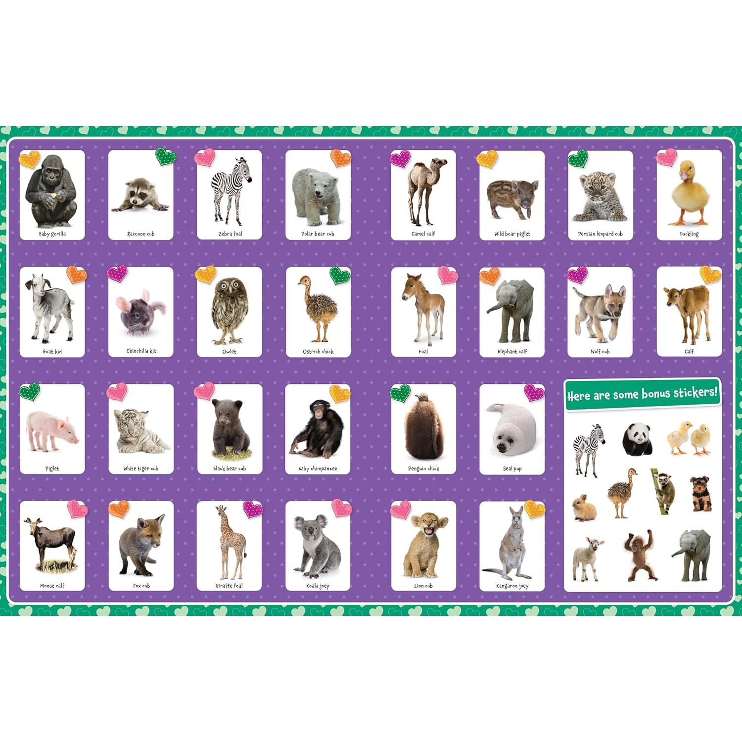 Libro de Pegatinas de Animales PAPP - Paquete de 4 Libros