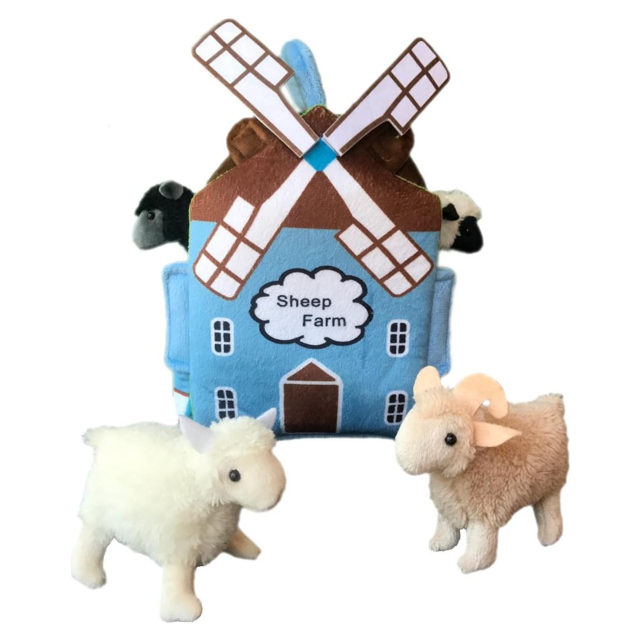 Molino de Viento Oveja Granja Juguete de Peluche Adore 30 cm