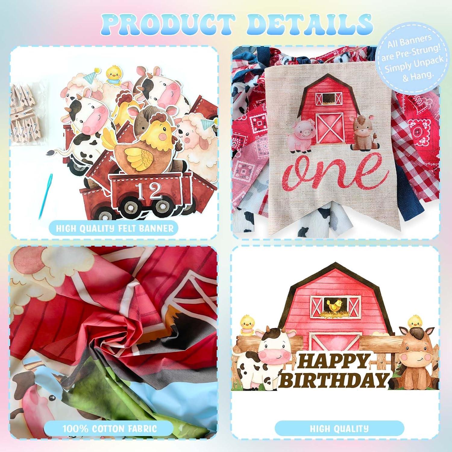 Decoraciones de Fiesta de Granja para Niños - Party Inspo - 160 Pcs