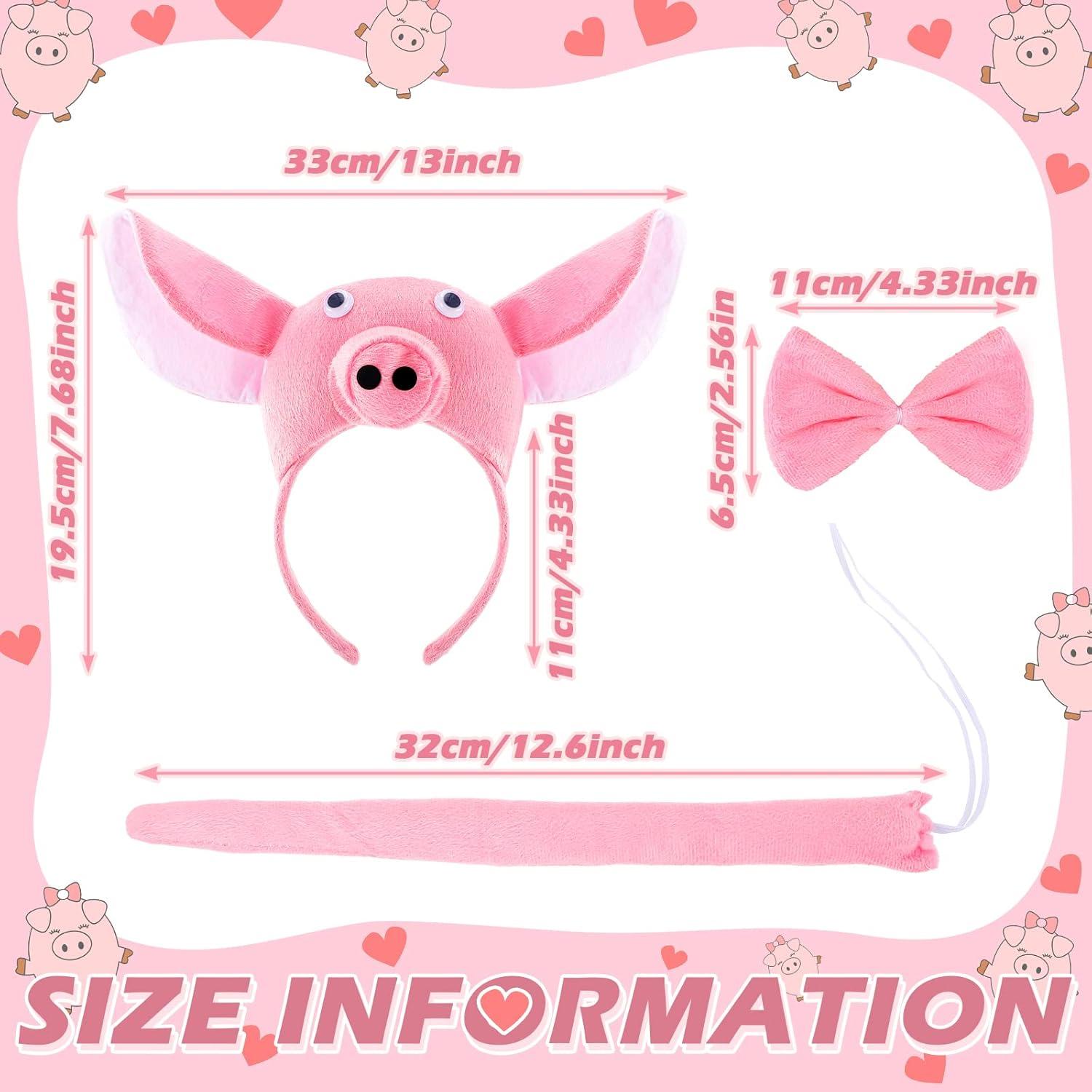 Conjunto Disfraz Cerdo Niños 6 Piezas Kingdder Franela