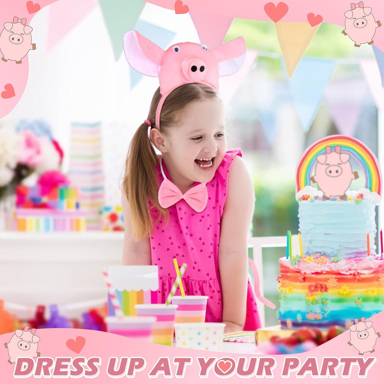 Conjunto Disfraz Cerdo Niños 6 Piezas Kingdder Franela