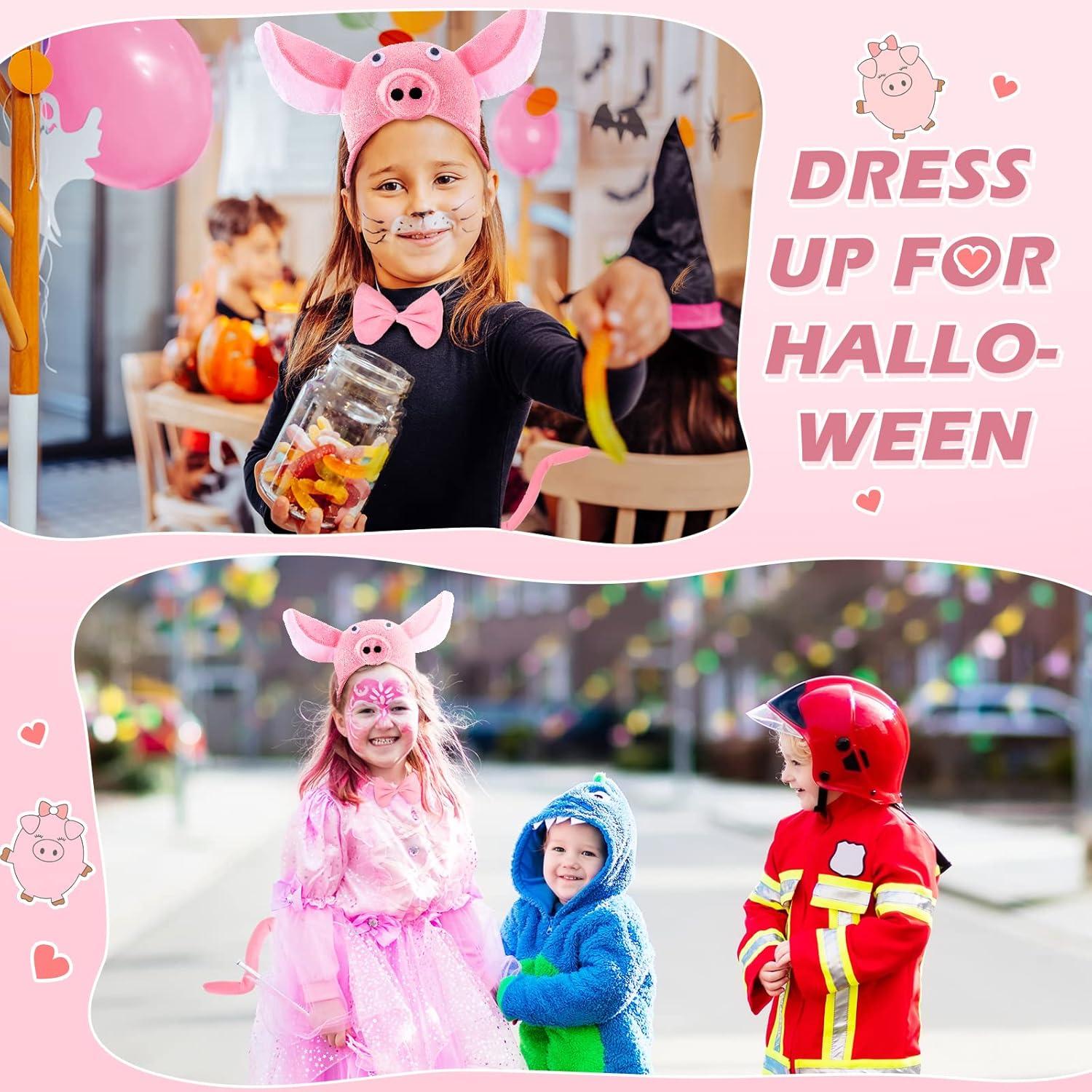 Conjunto Disfraz Cerdo Niños 6 Piezas Kingdder Franela