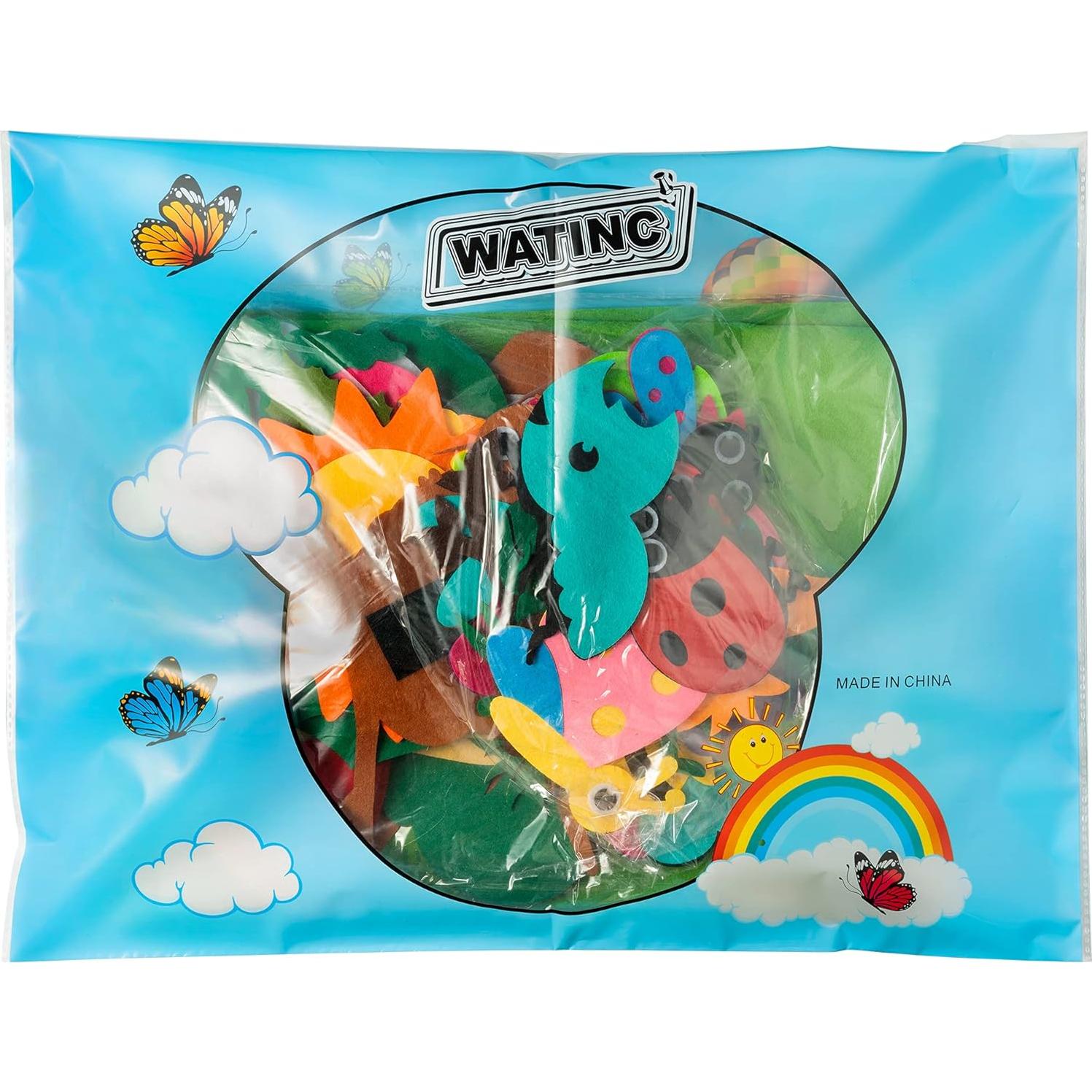 Conjunto de Tablero de Fieltro WATINC 1.07m Insectos 45Pcs