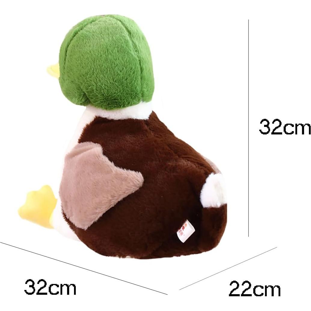 Almohada de Pato Malardo de Peluche ELAINREN 31.75 cm Verde
