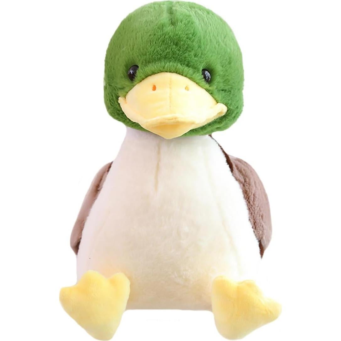 Almohada de Pato Malardo de Peluche ELAINREN 31.75 cm Verde