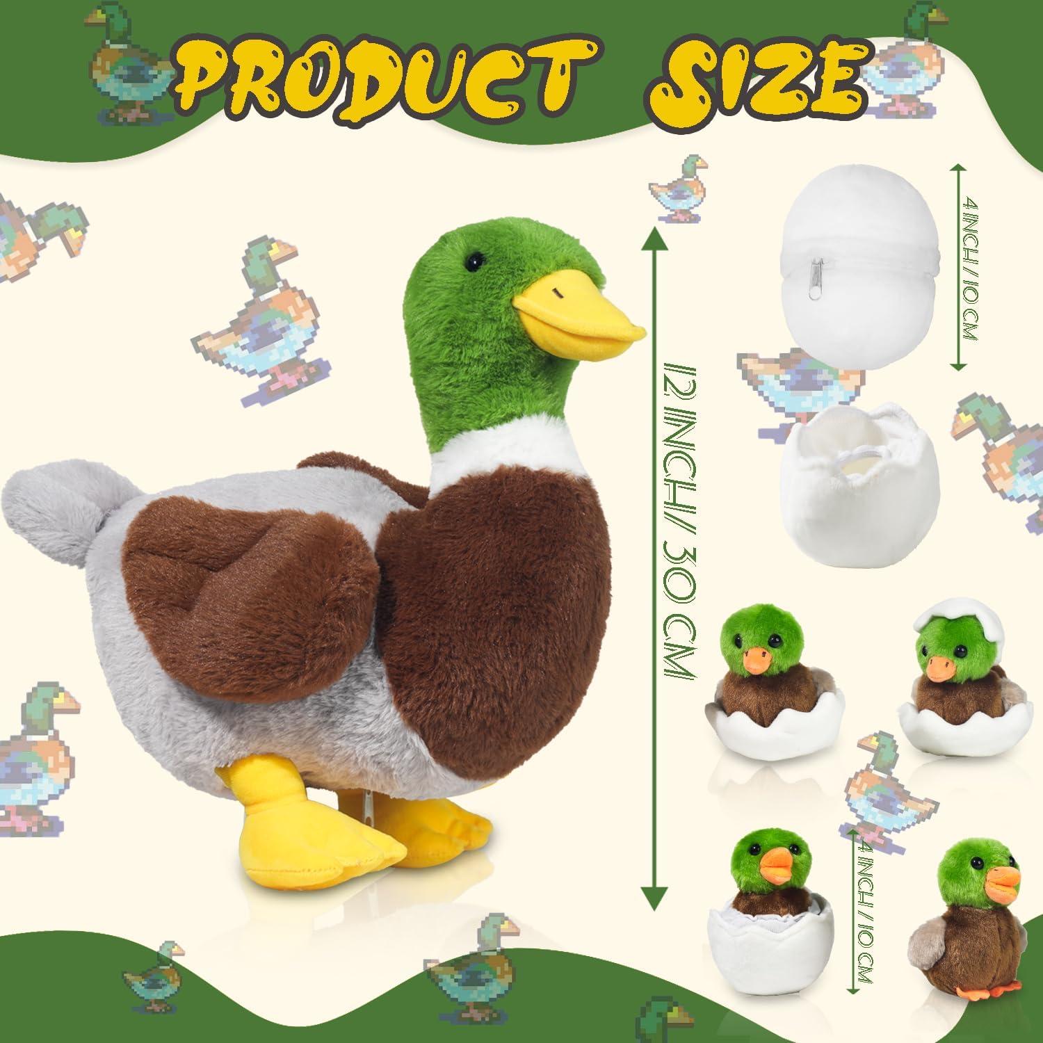 Juguete de Peluche 7 en 1 Pato Mallard Youthfuljive 30 cm
