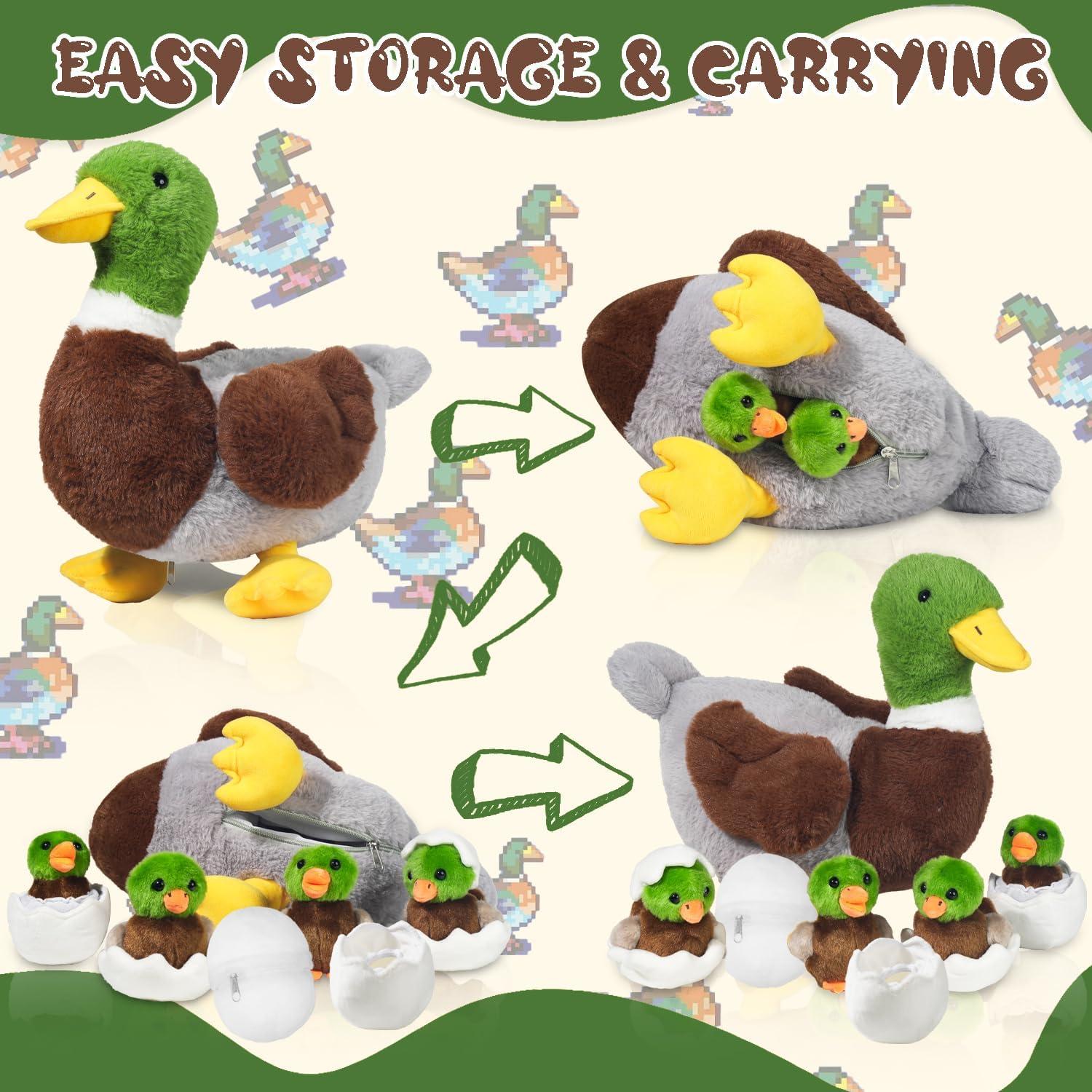 Juguete de Peluche 7 en 1 Pato Mallard Youthfuljive 30 cm