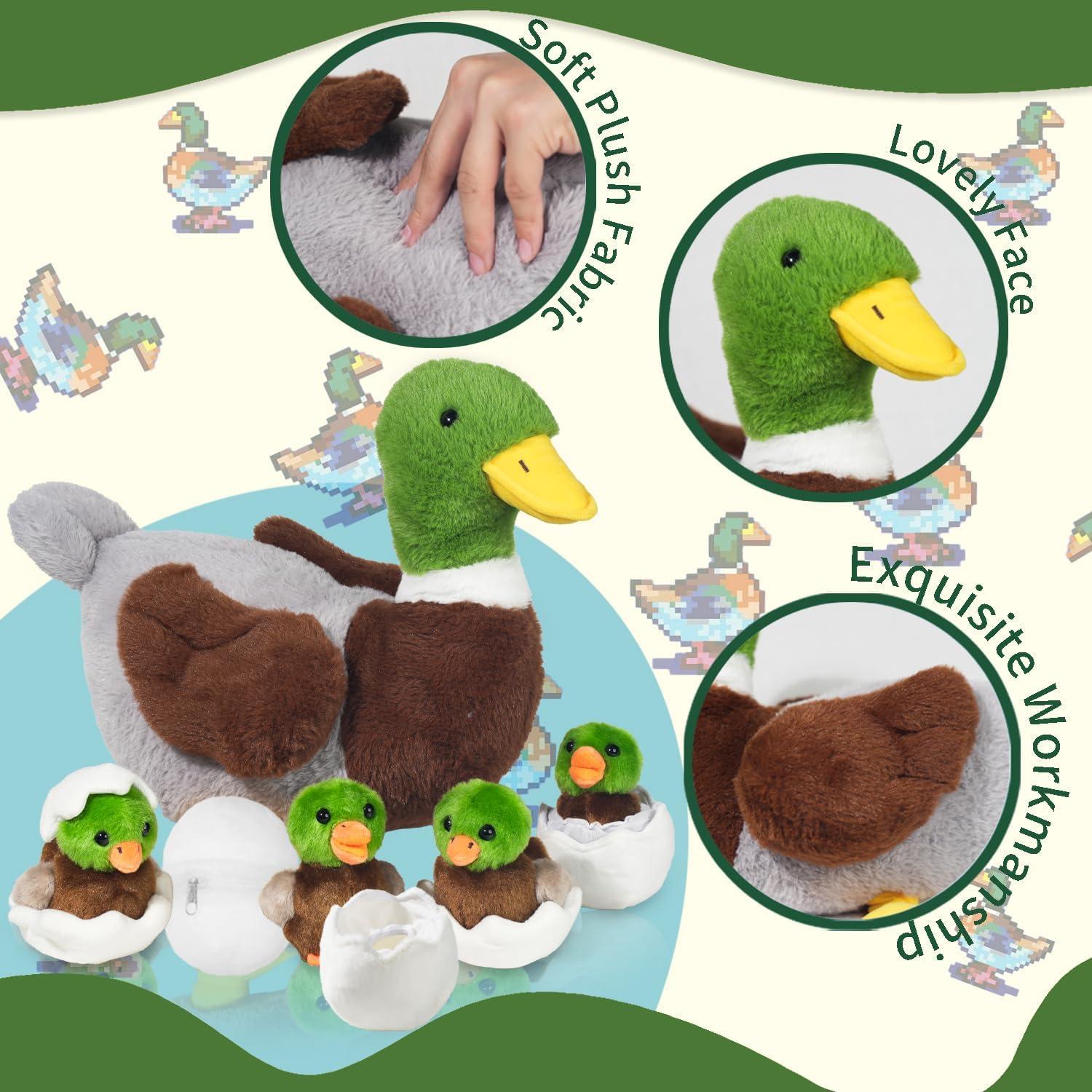 Juguete de Peluche 7 en 1 Pato Mallard Youthfuljive 30 cm