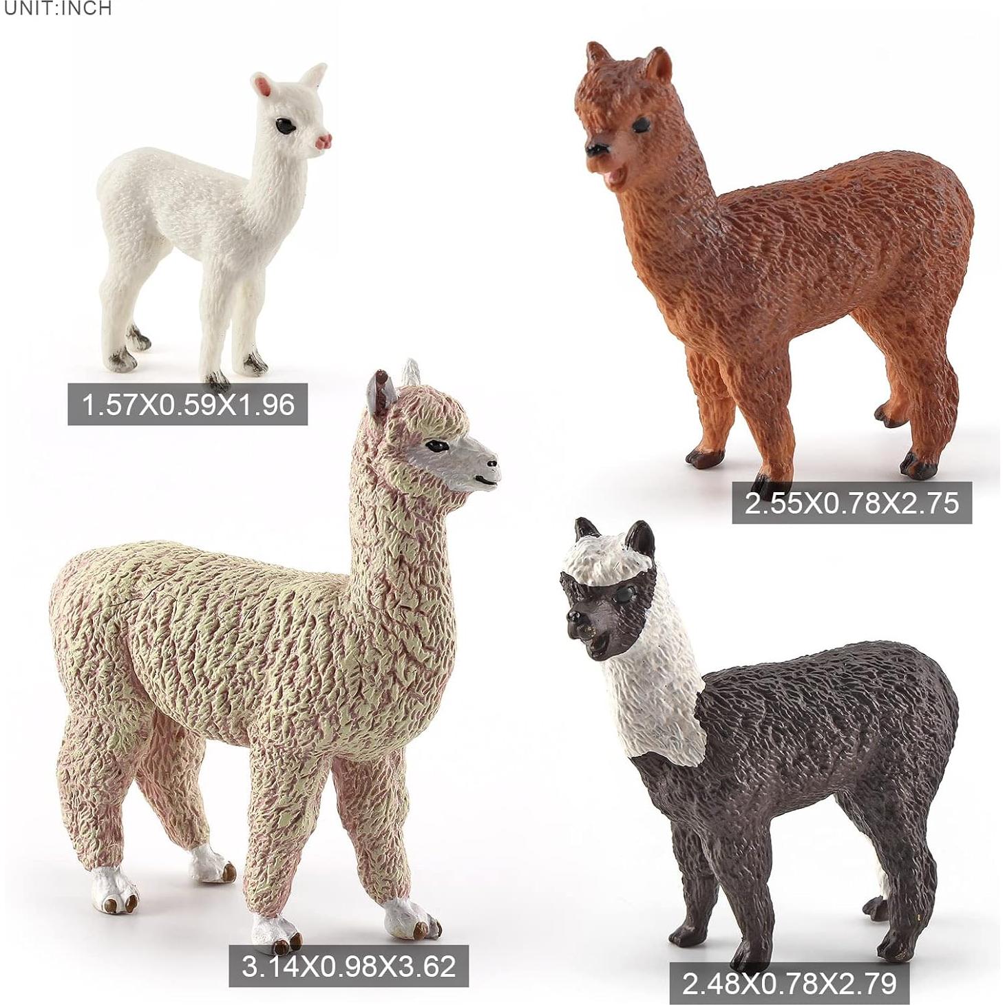 Figuras de Alpaca 4 Piezas WONWONTOYS Juguetes Educativos