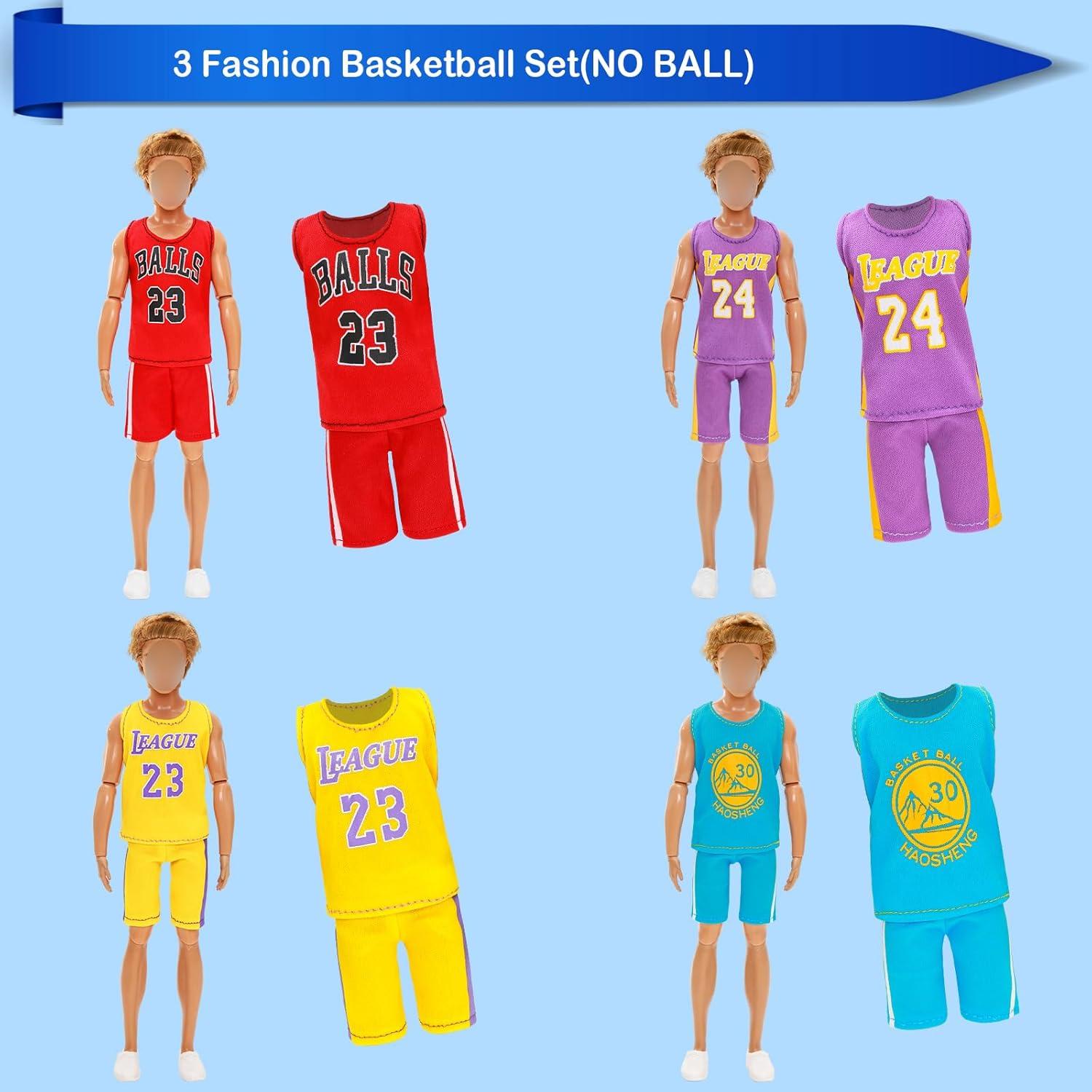 Ropa de Muñeca Miunana 3 Conjuntos Baloncesto 30 cm