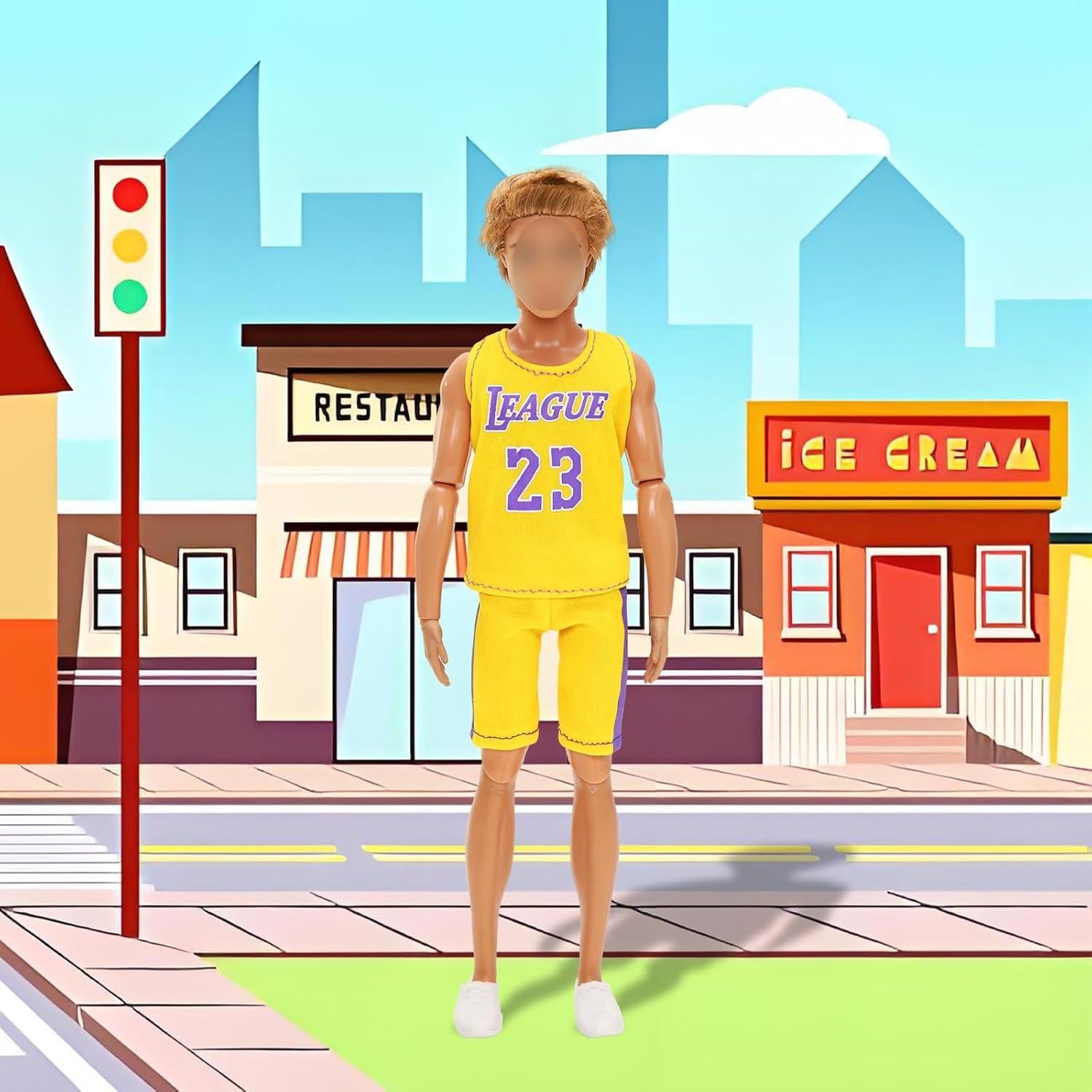 Ropa de Muñeca Miunana 3 Conjuntos Baloncesto 30 cm