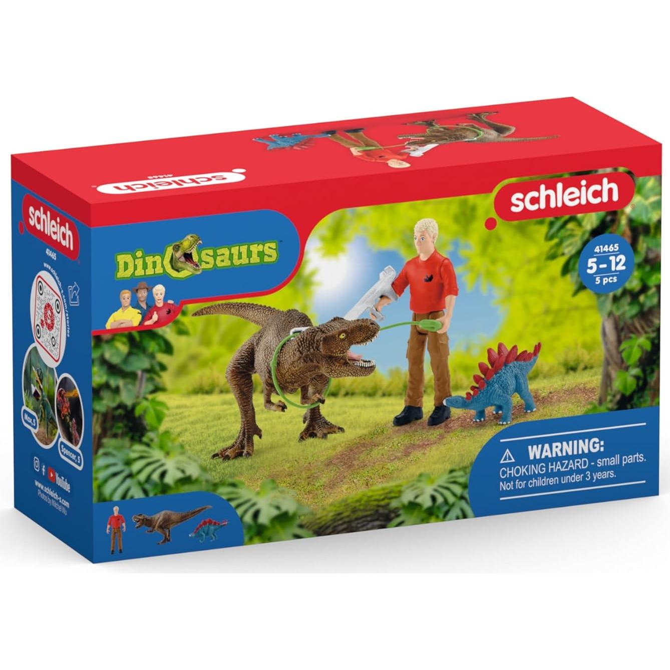 Juego de Dinosaurios Schleich - Ataque T-Rex 5 Figuras