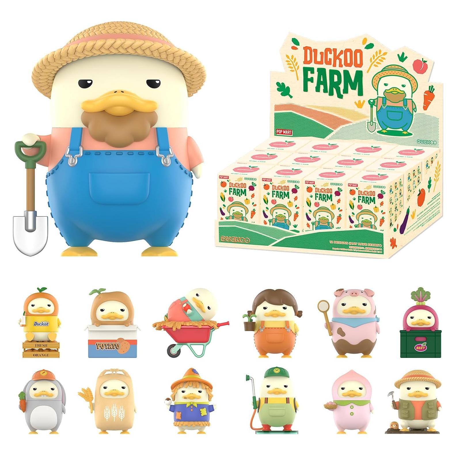 POP MART DUCKOO Farm Blind Box Figures, Random Design Box Toys for Modern Home Decor, Collectible Toy Set for Desk Accessories 12PC