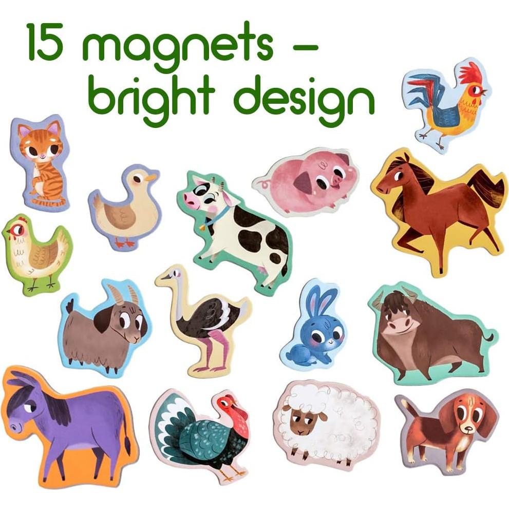 Imanes educativos de animales de granja MAGDUM - 15 piezas