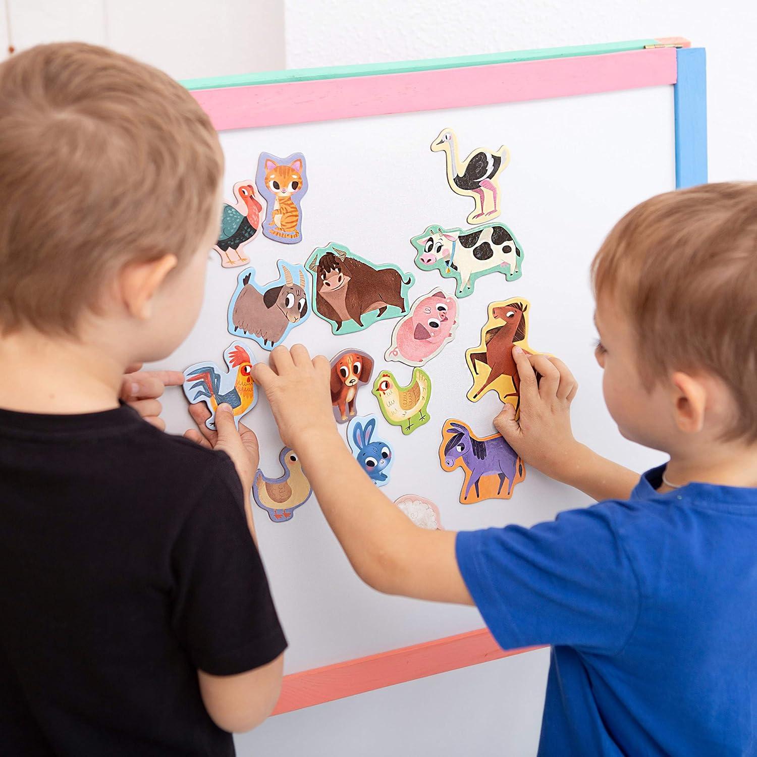 Imanes educativos de animales de granja MAGDUM - 15 piezas