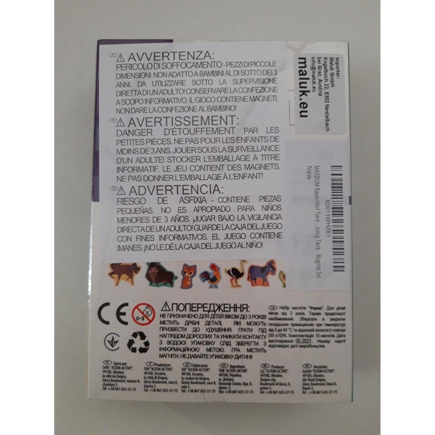 Imanes educativos de animales de granja MAGDUM - 15 piezas