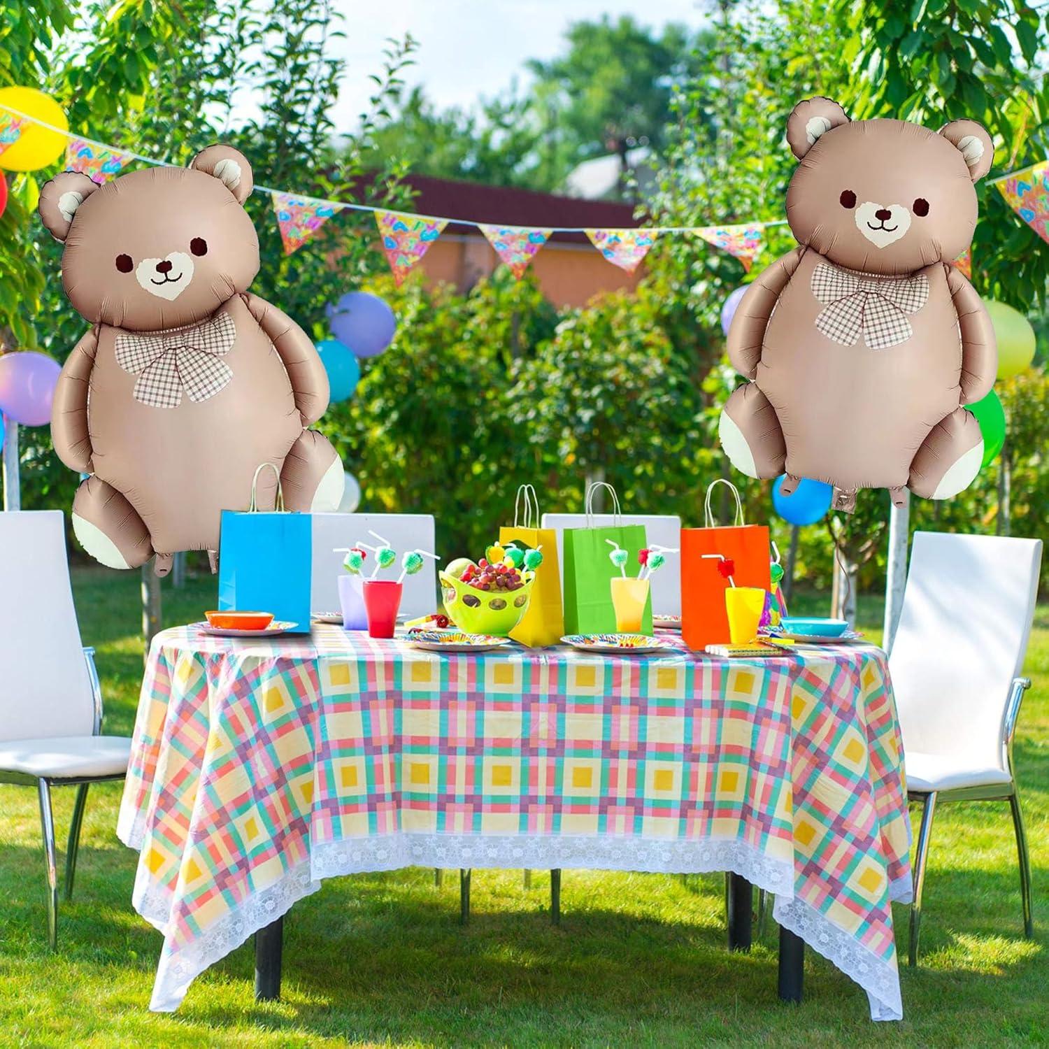 2 Globos de Oso Marrón 90 cm Aluminio para Baby Shower