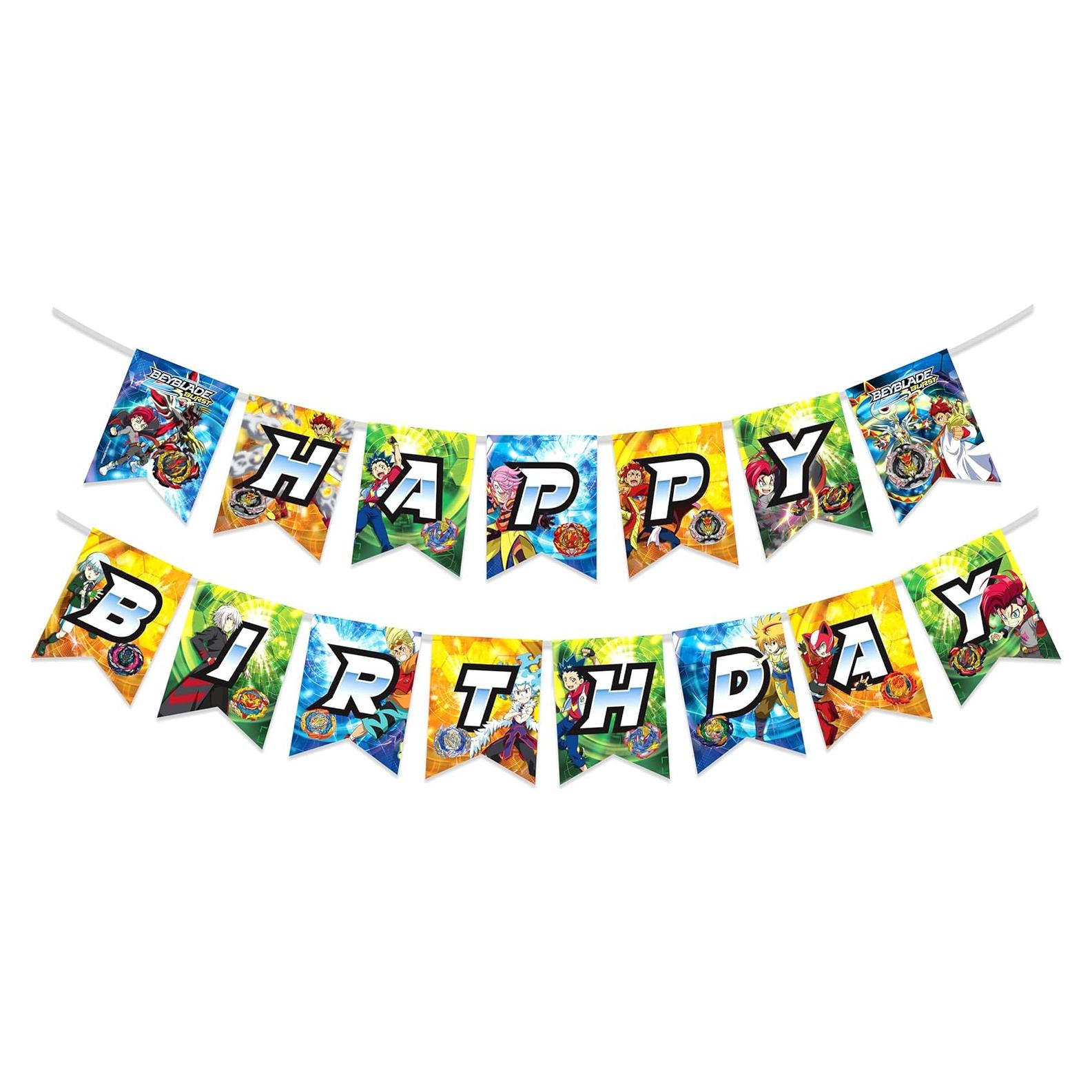 Suministros de Fiesta BEYBLADE BURST - Banner y Vajilla Deluxe