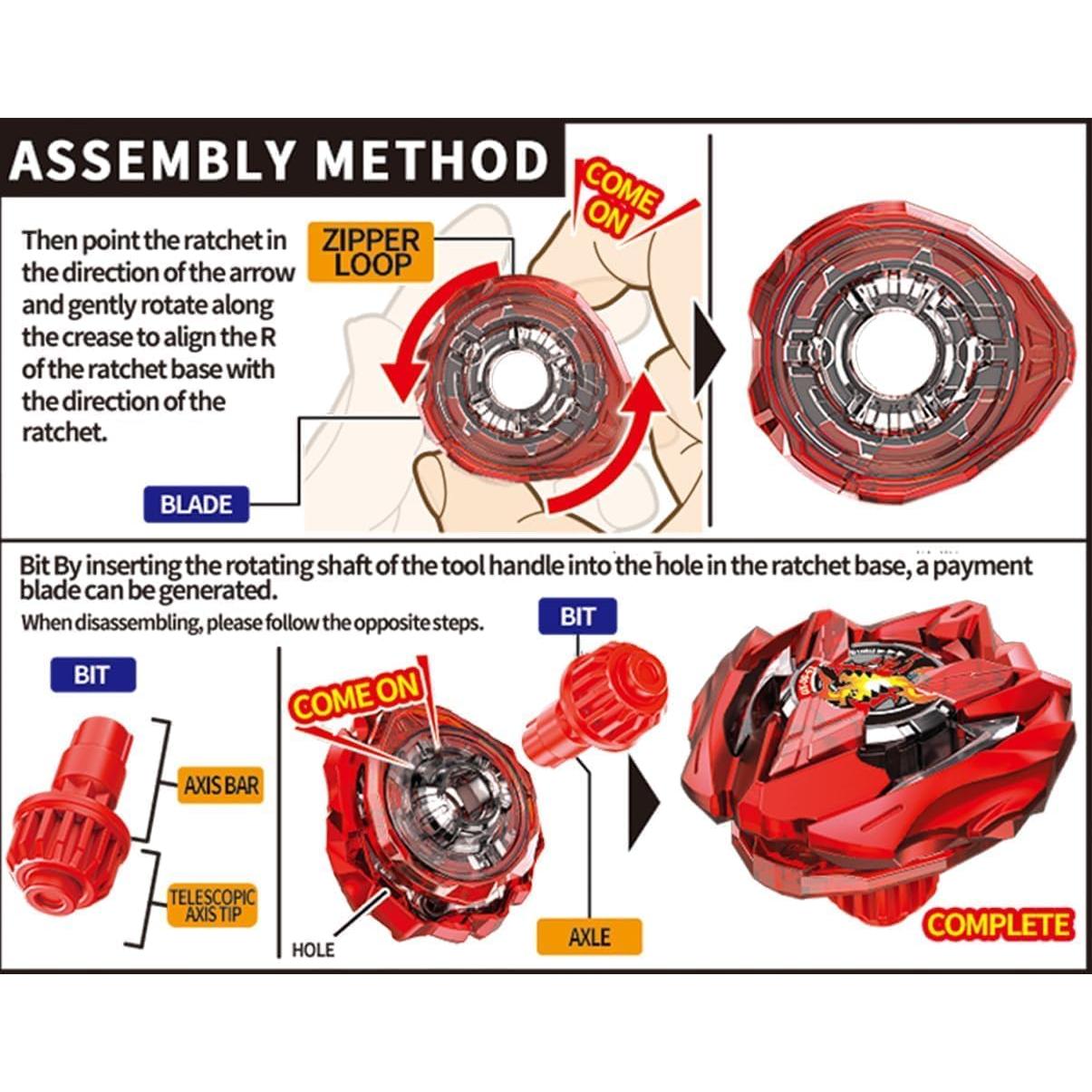 Conjunto de Trompos Gyro X DEZAWRTY - Ataque y Defensa