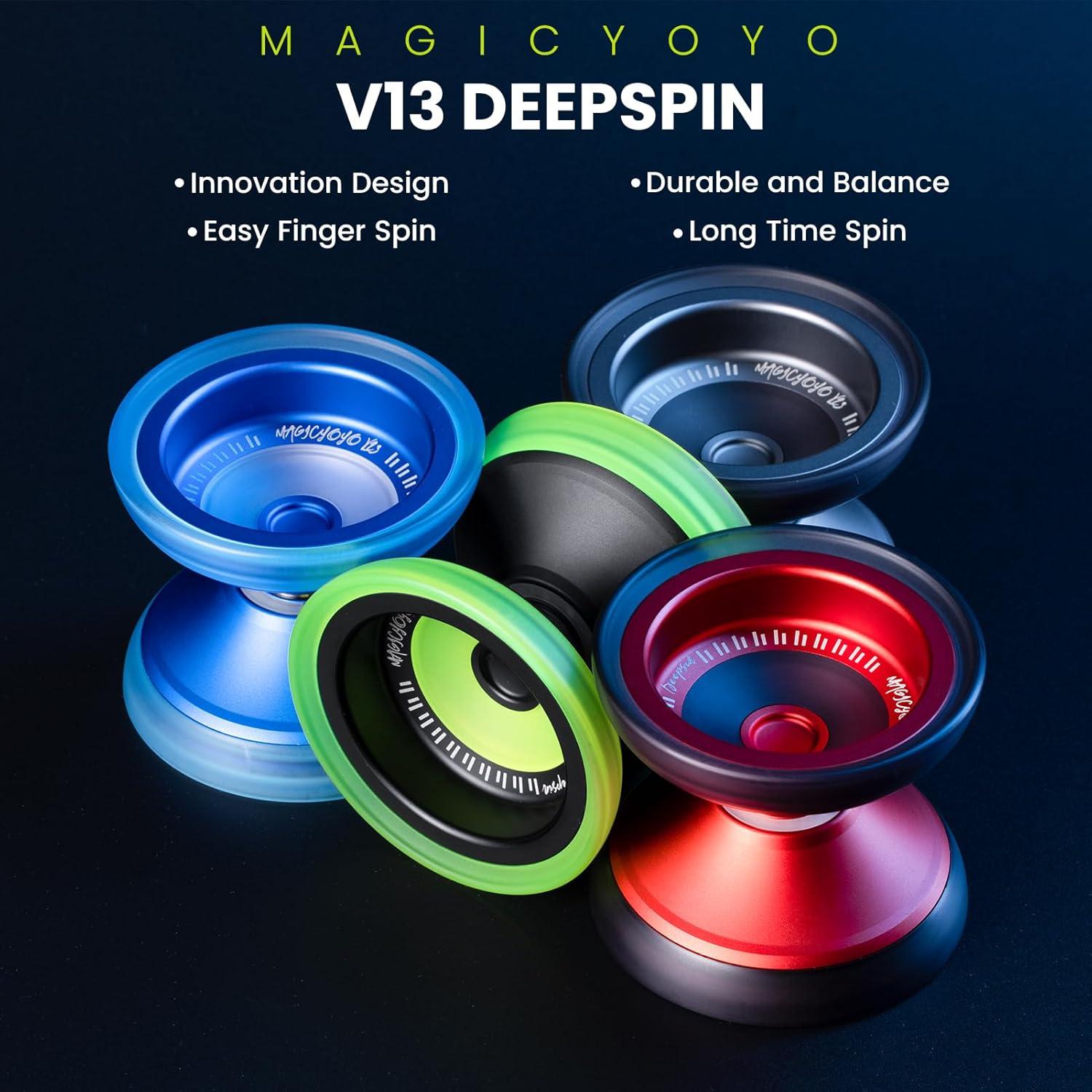 Yoyo Bi-Material MAGICYOYO V13 Deepspin Negro y Amarillo